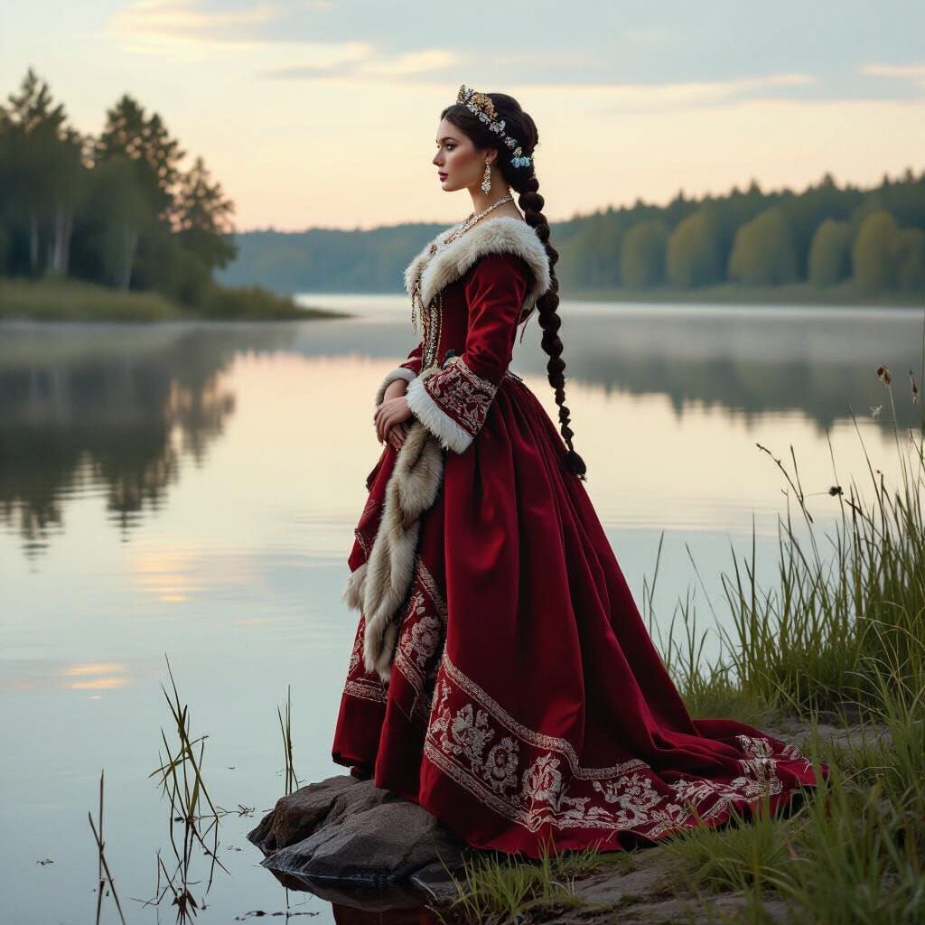 Tsarina Evdokiya Reflected in Serene Lake