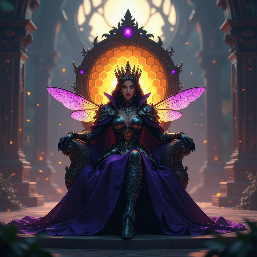 Regal Queen Bumblebee in Dark Fantasy Armor