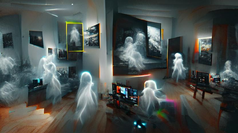 Ghosts Caught Raving: 8K Resolution Art