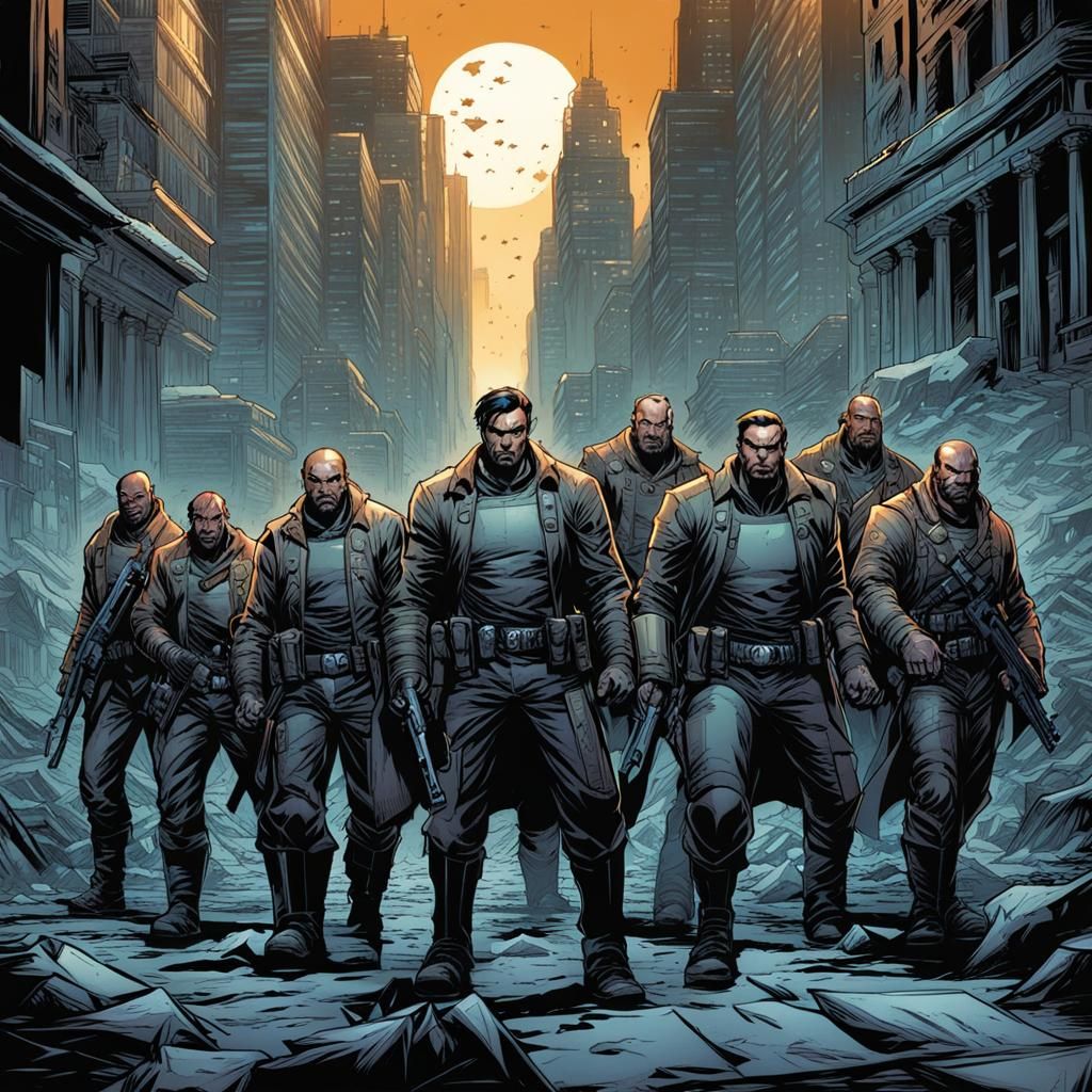The Traitor Squad: Comic Book Style Illustration