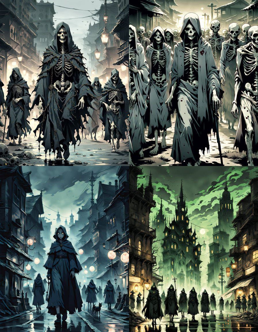 The Quiet Parade of the Dead Anime Style