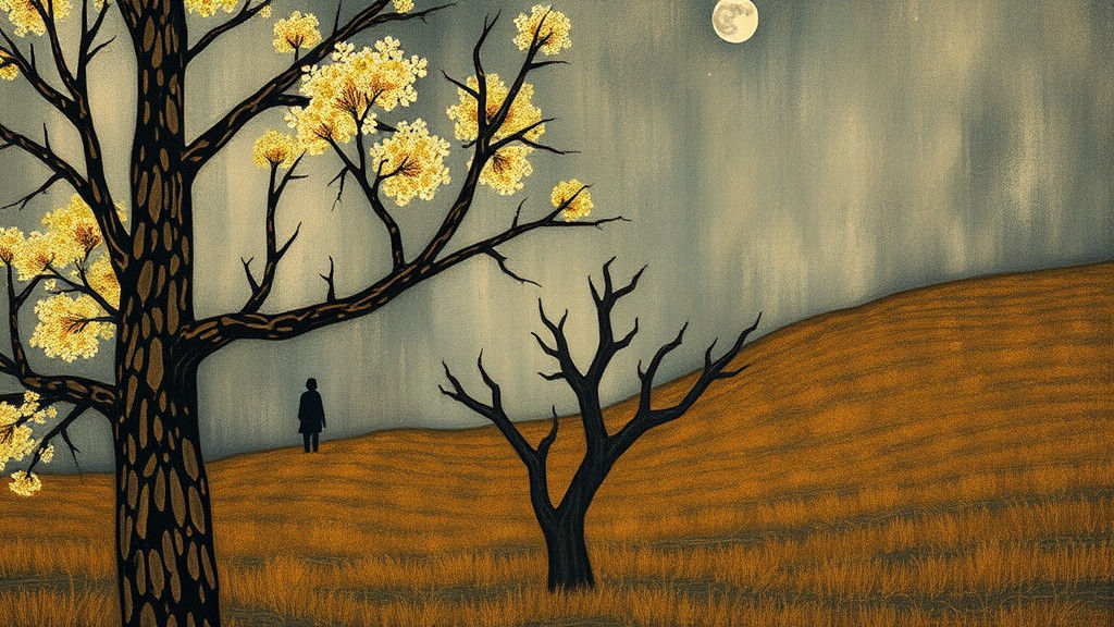 Contemplative Portrait in Klimt-Wyeth Style