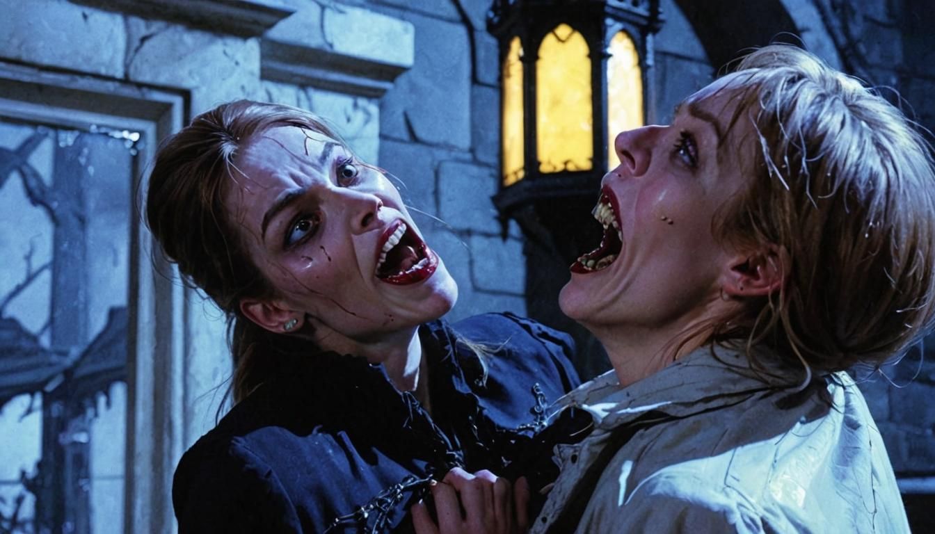 Gwen Stacy as Vampire in Gothic Comic Art