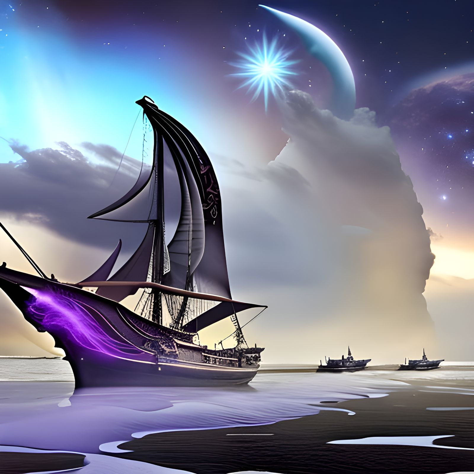 Kaleidoscopic Inner Journey with Unicorn and Wolf