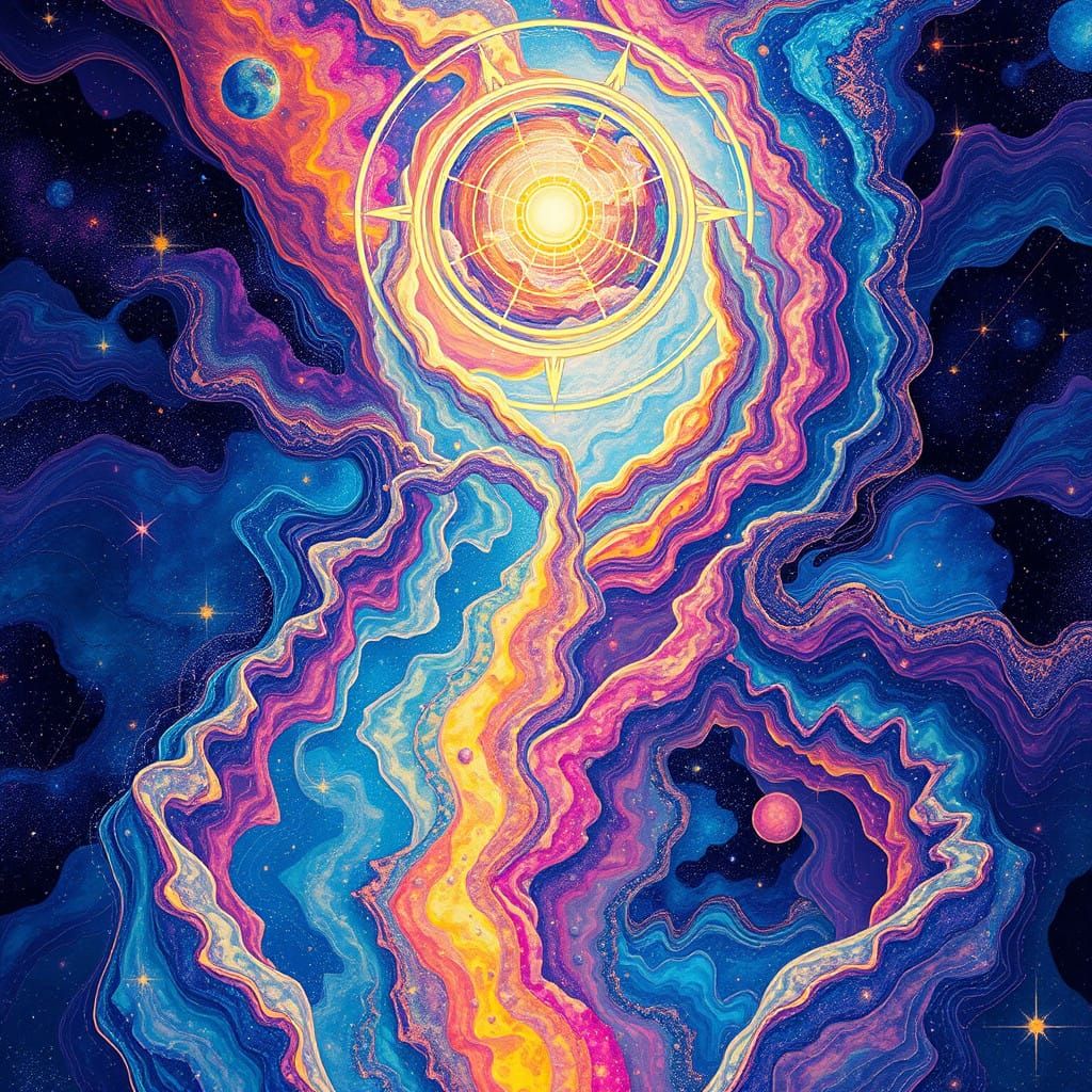 Cosmic Vortex in Vibrant Hues