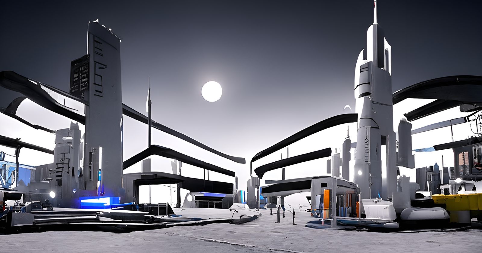 Futuristic Sci-Fi Lunar City in Unreal Engine