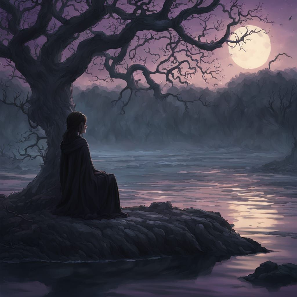 Gothic Dark Fantasy Girl by Dark Lake