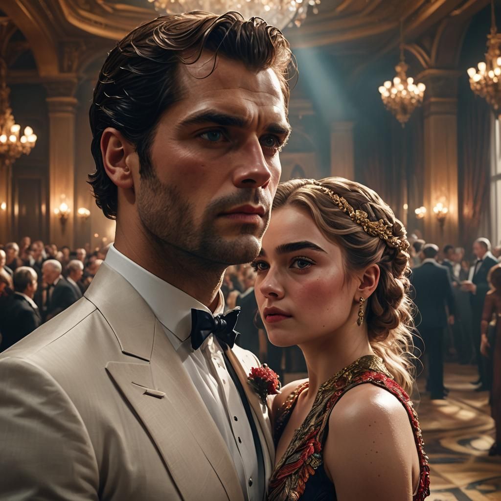 James Bond and Villainess Dance, Art Nouveau Style