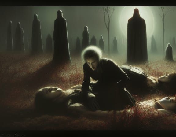 Ethereal Fallen Figure in a Dark Fantasy Style