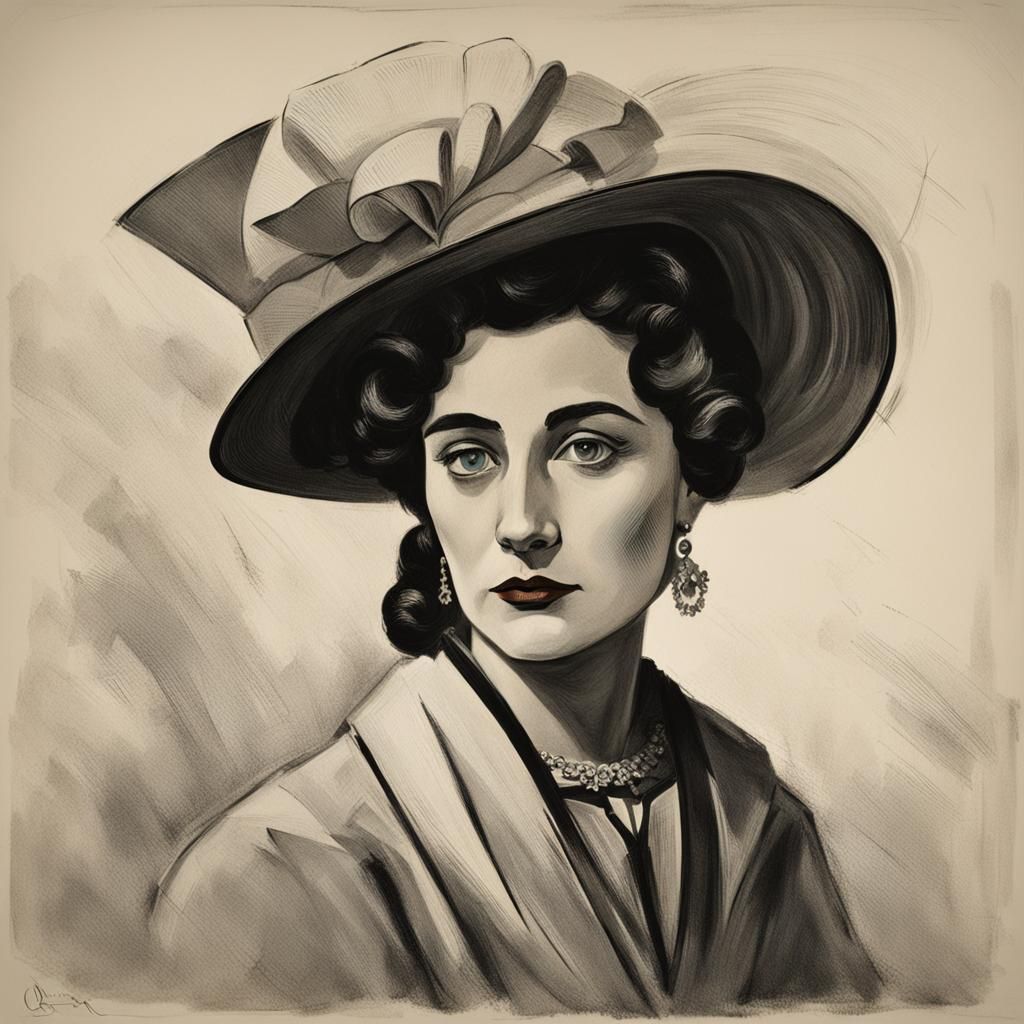 Woman in an Impasto Portrait Style