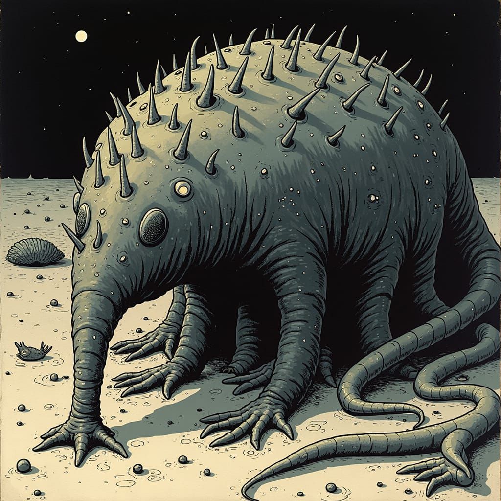 Platypus Apocalypse in Junji Ito Horror Style