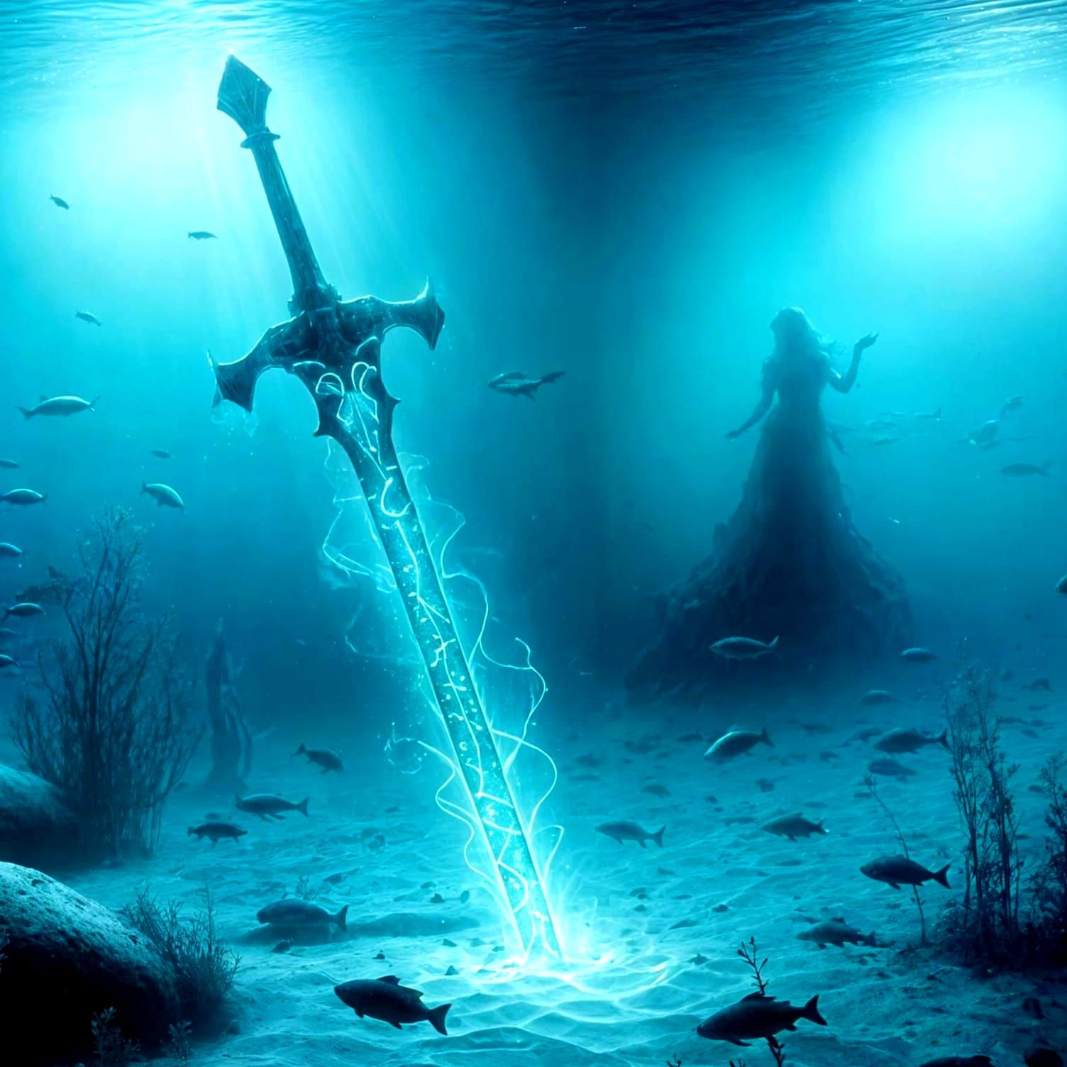 Excalibur Transformed in Glowing Ice: Awaiting the Lady of t...