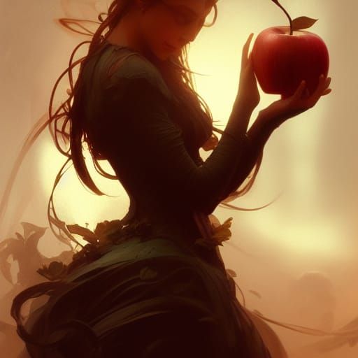 Surreal Dark Fantasy Apple Masterpiece