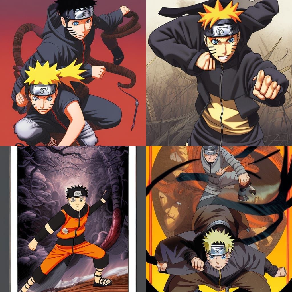 Naruto Illustration in Comic Book Art Style
