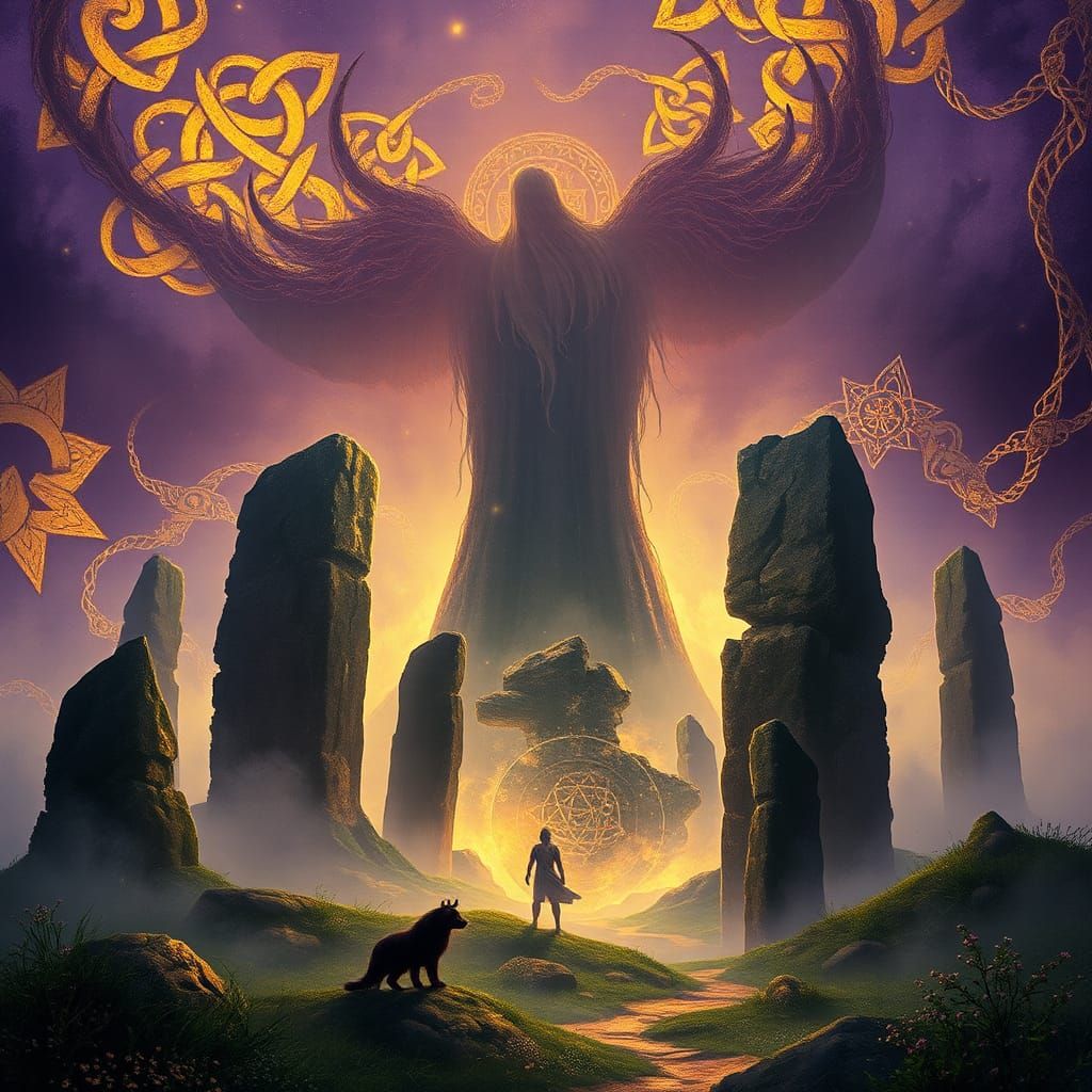Morrigan and Cernunnos Emerge: Celtic Dark Fantasy