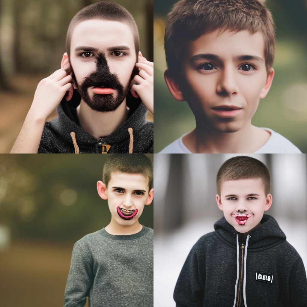 Realistic Portrait of a Boy with Natural Lighting