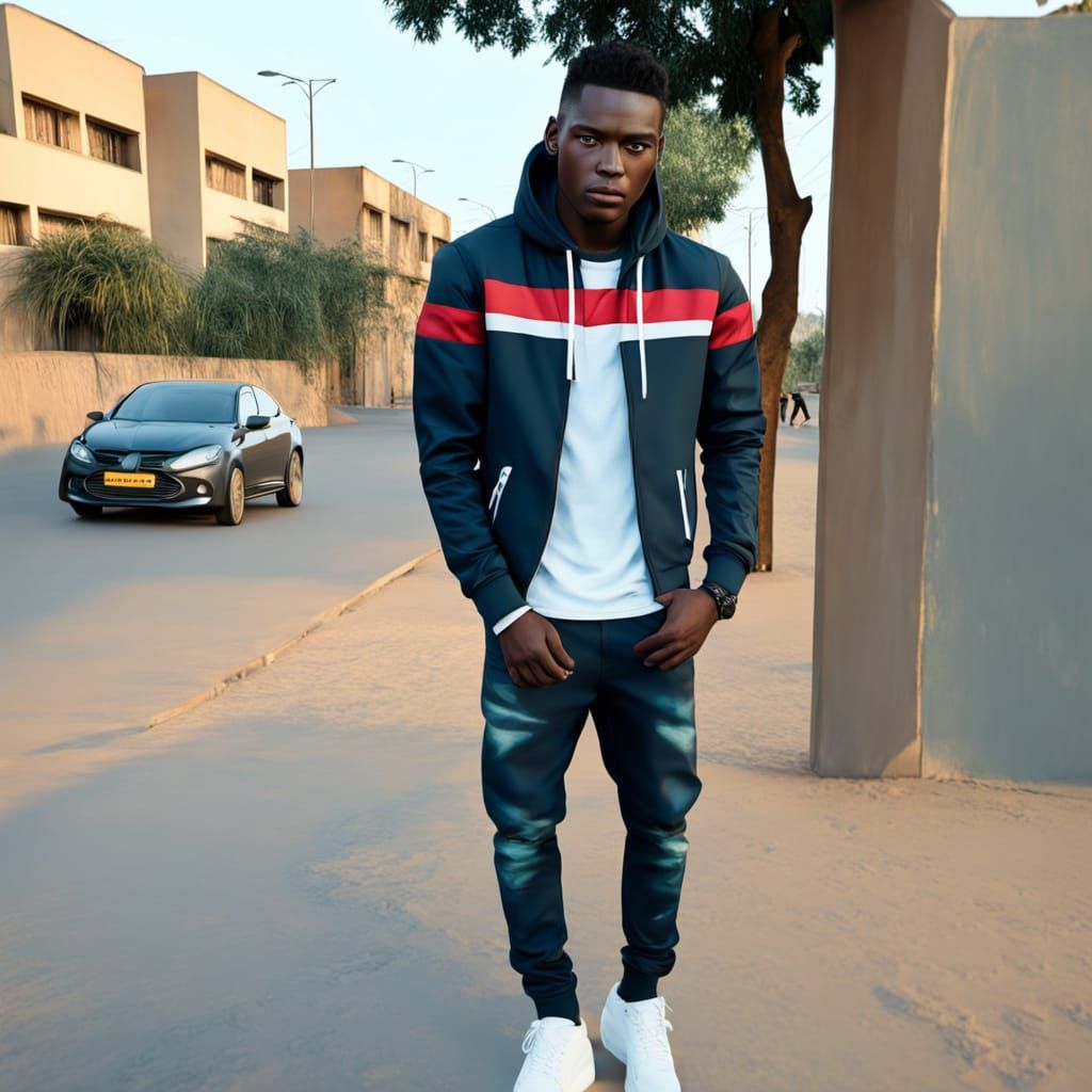 Confident Streetwear Style in Moody City Night