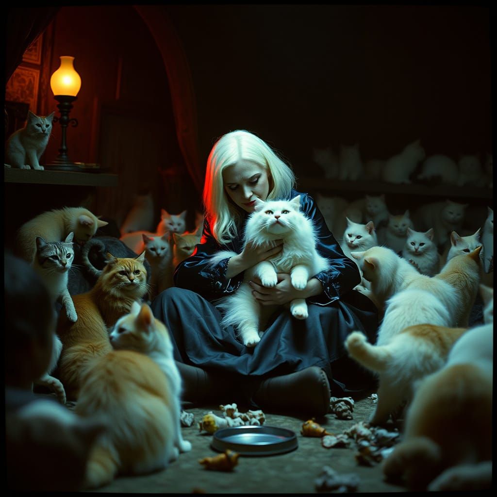 Cattisia the cat Villian, wanting a world full of cats