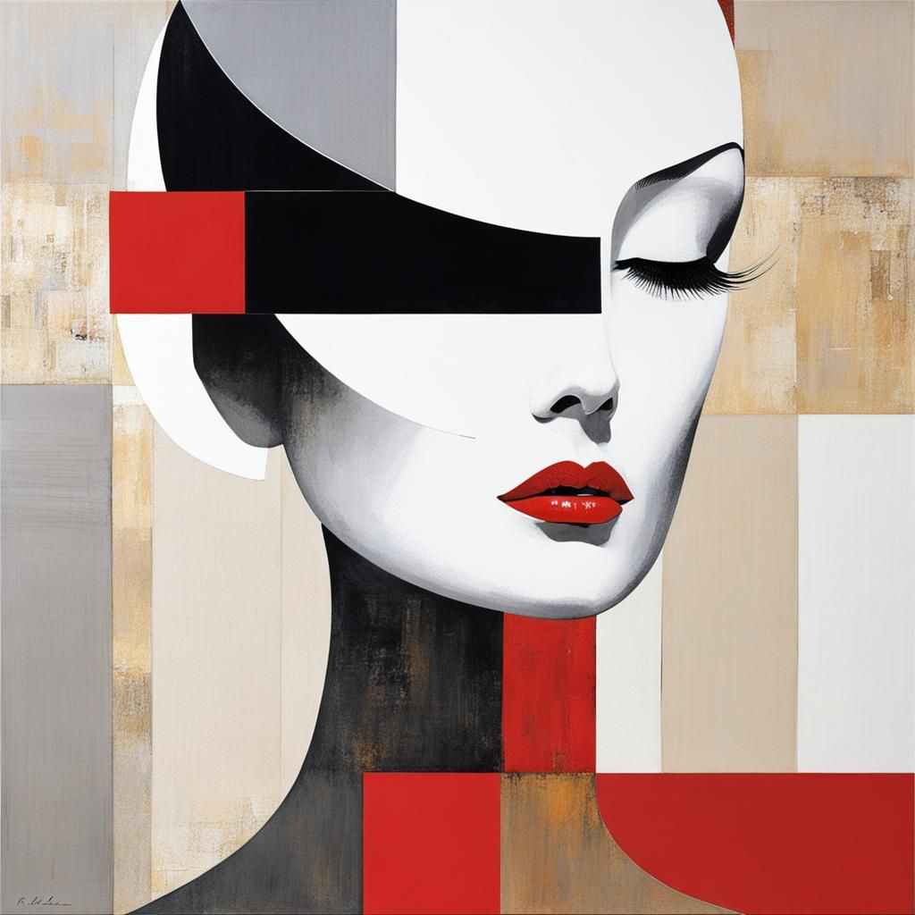 Minimalist Surreal Bride Illustration in White