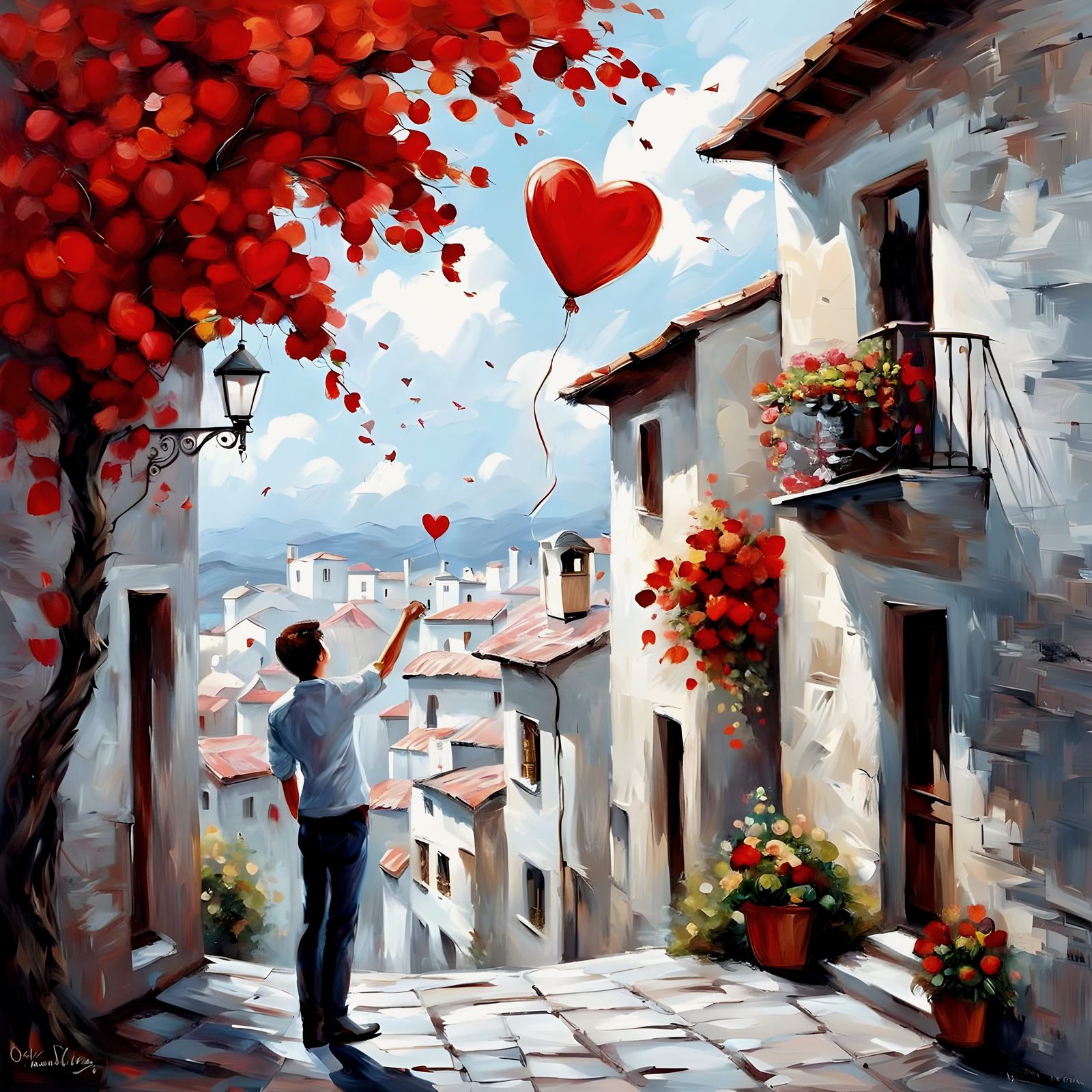 Romantic Alley: Love Letter Delivered by Balloon