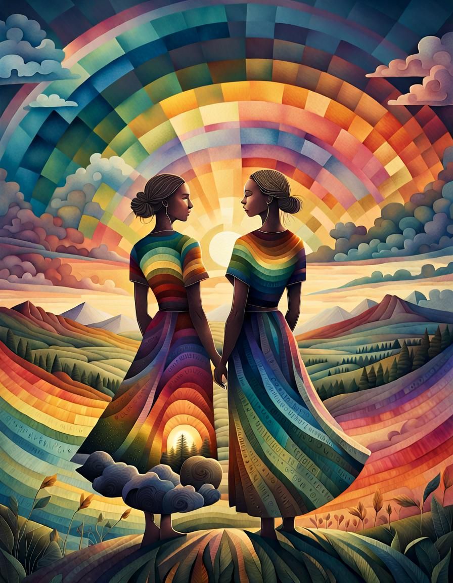 Inspirational Pride and Unity Collage in 8K