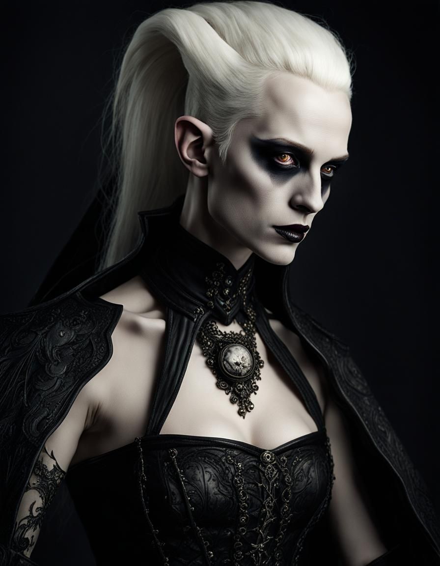 Gothic Dark Elf Portrait of Madness