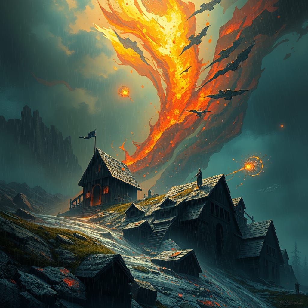 Ethereal Gothic Dreamscape in Vibrant Deep Colors