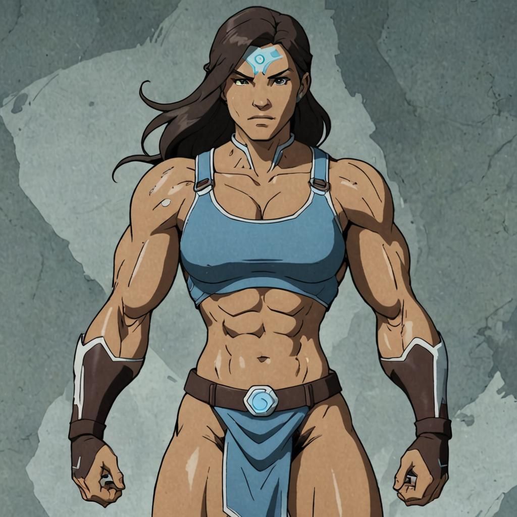Muscular Korra from Avatar