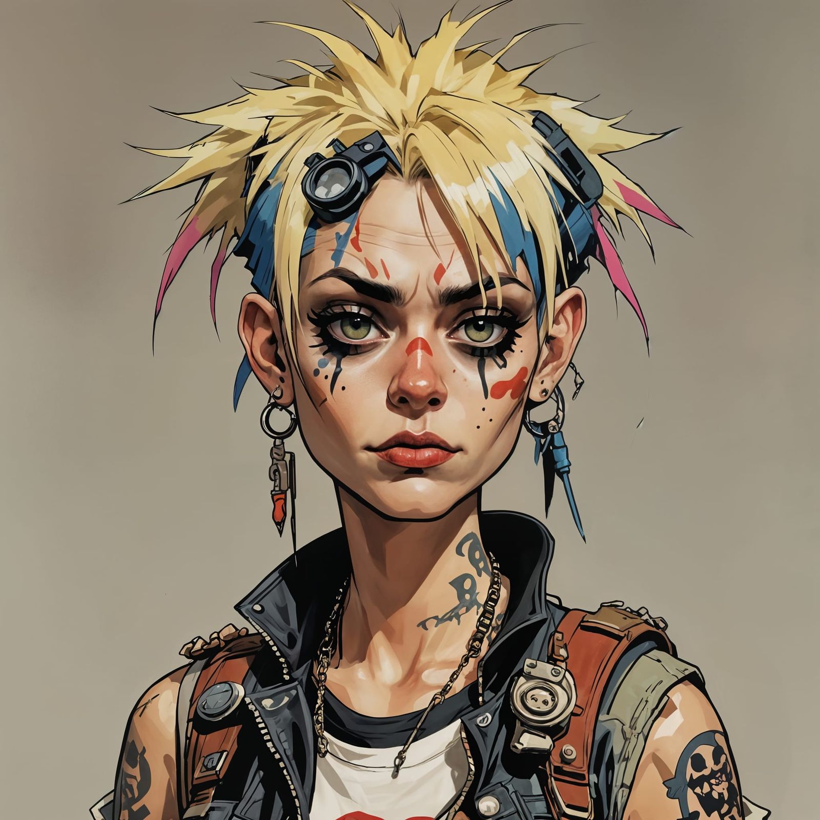 Tank Girl Comic Book Illustration