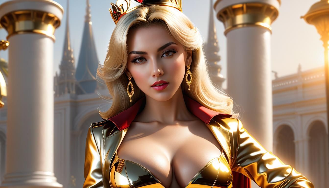 Golden Hour Princess in High-Key Lighting