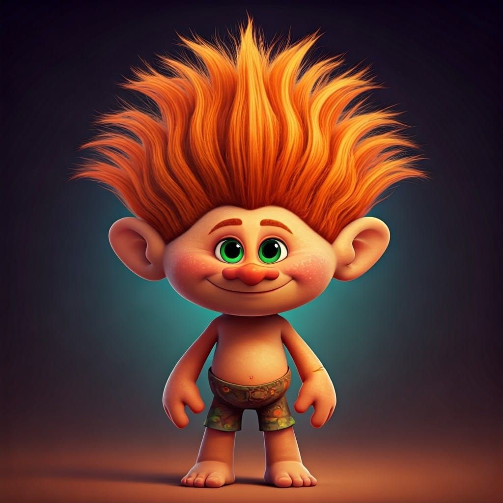 Vibrant Troll Concept Art in 3D Digital Style