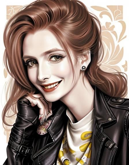 Lady Tennant Portrait with Rose Makeup