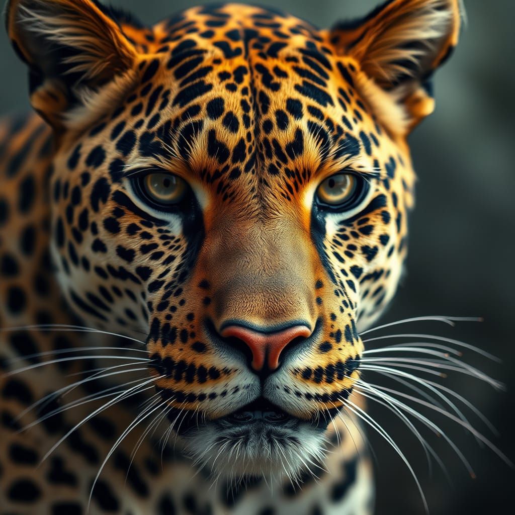 Hyperrealistic Leopard Portrait in High Definition