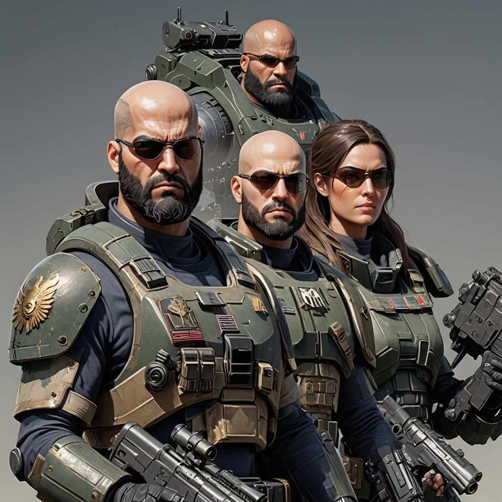 Space Marine Concept Art in Photorealistic Style