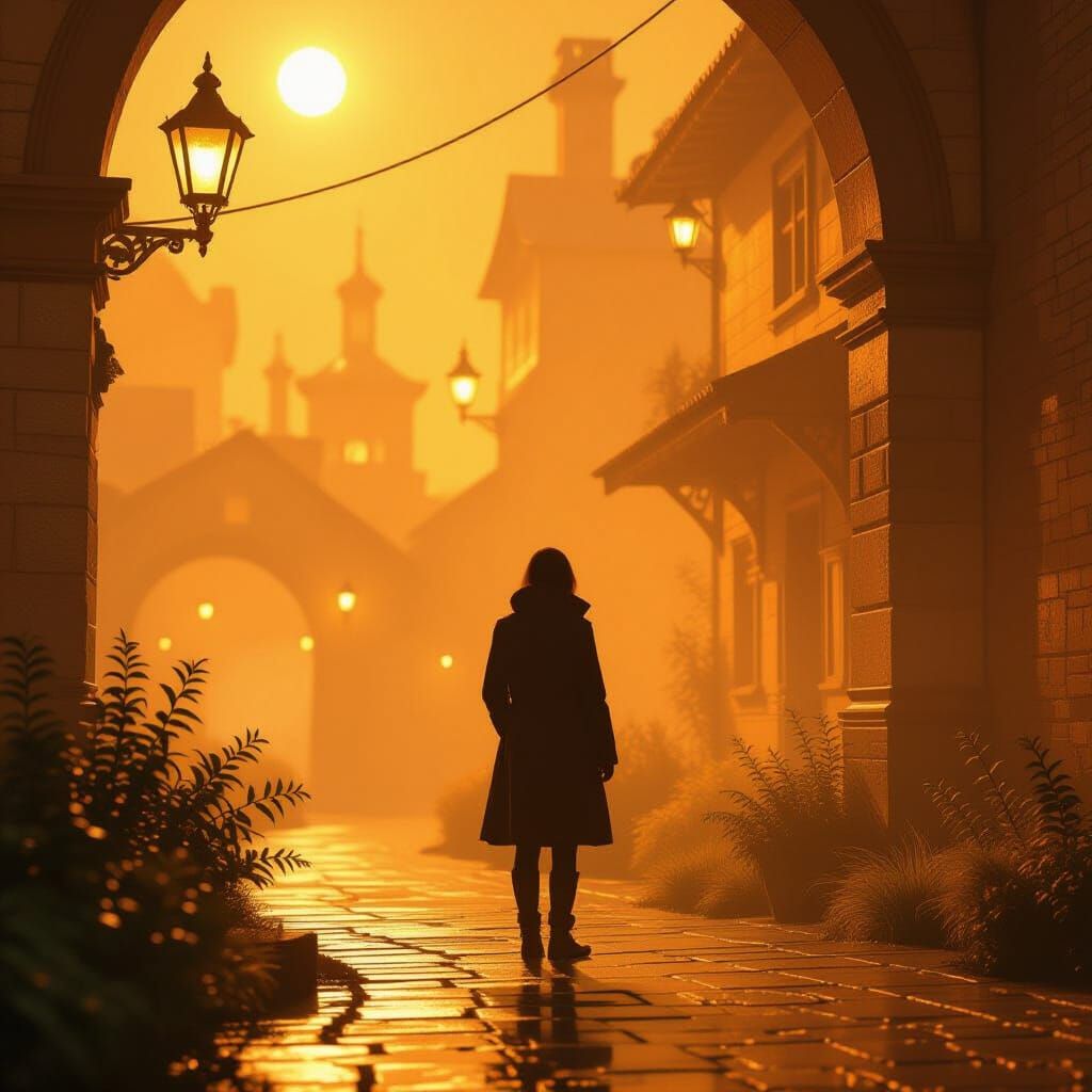 Turning Point in Golden Light: Nostalgic Futurism