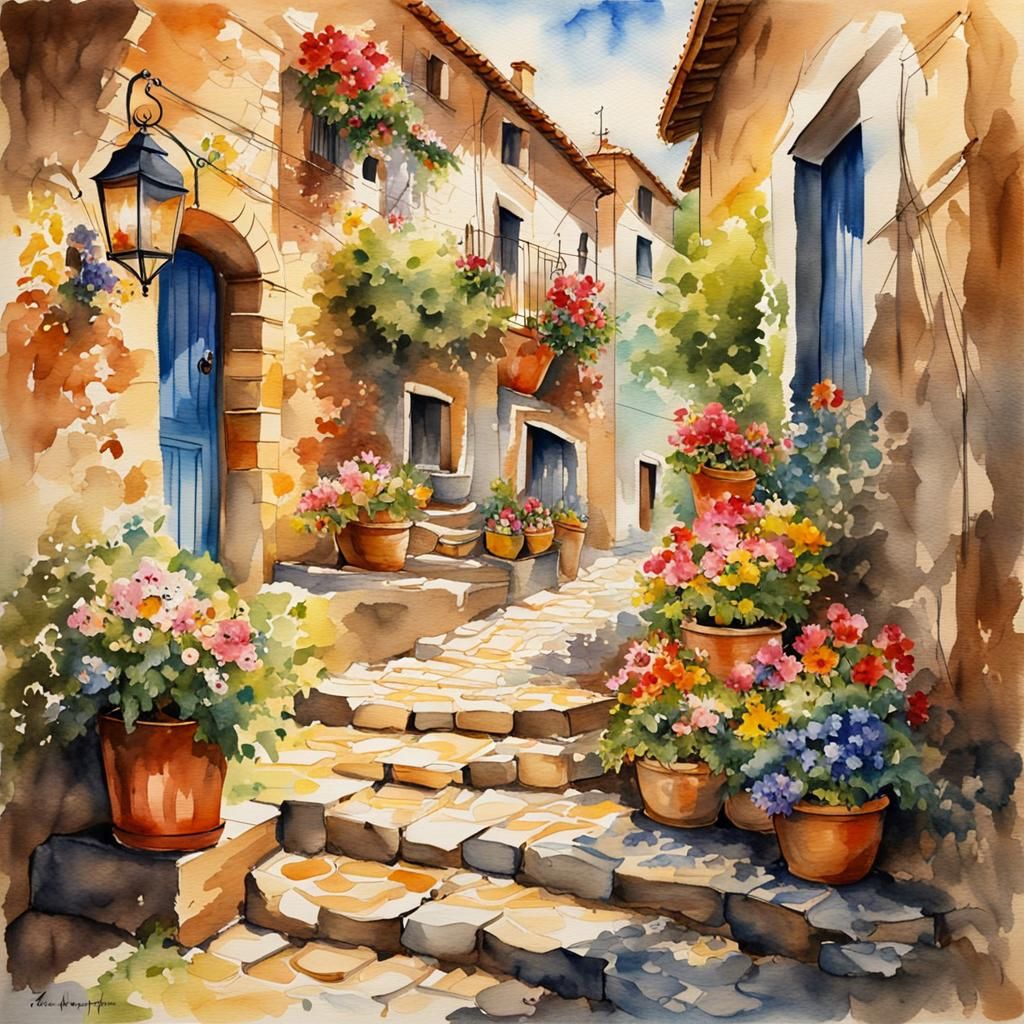 Summer wanders through the alleys of a charming rural village...