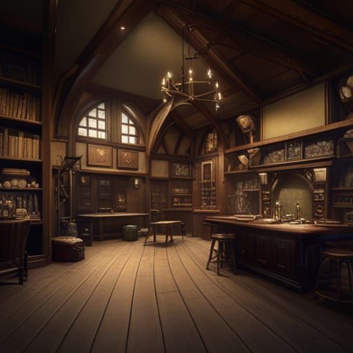 Dark Fantasy Tavern: Hyperdetailed Concept Art