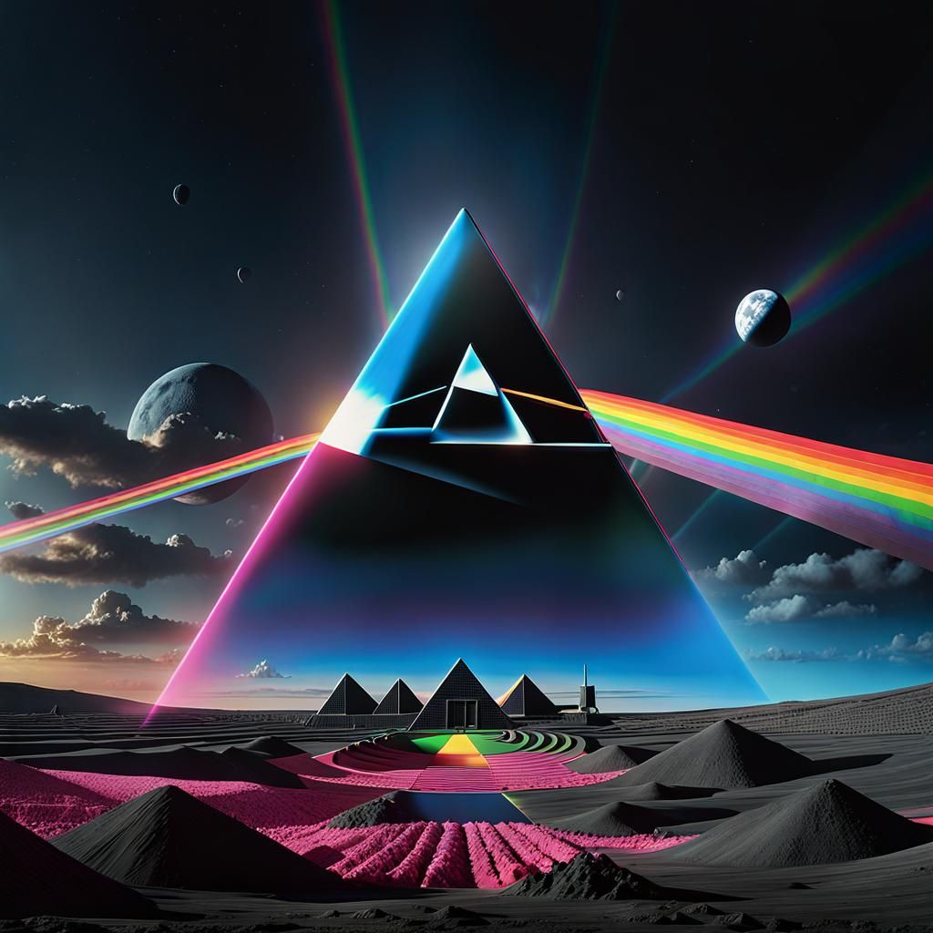 3D Dark Side of the Moon Album Cover