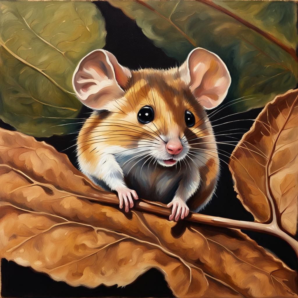 Dormouse in Landscape Painting