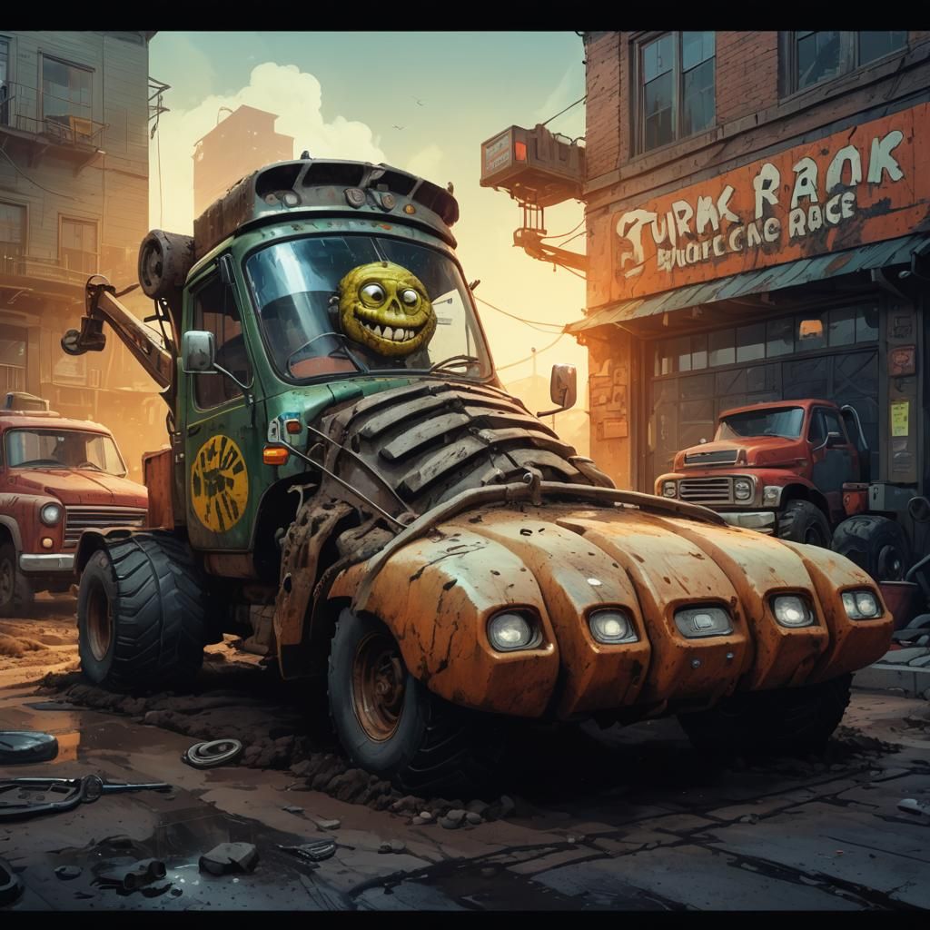 Foot-Shaped Tow Truck Concept Art