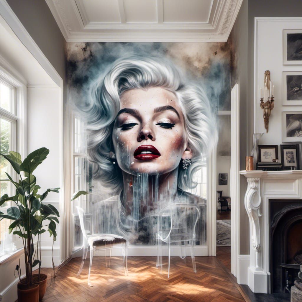 Ghost of Marilyn Monroe in Brentwood: Hyper-Realistic Art