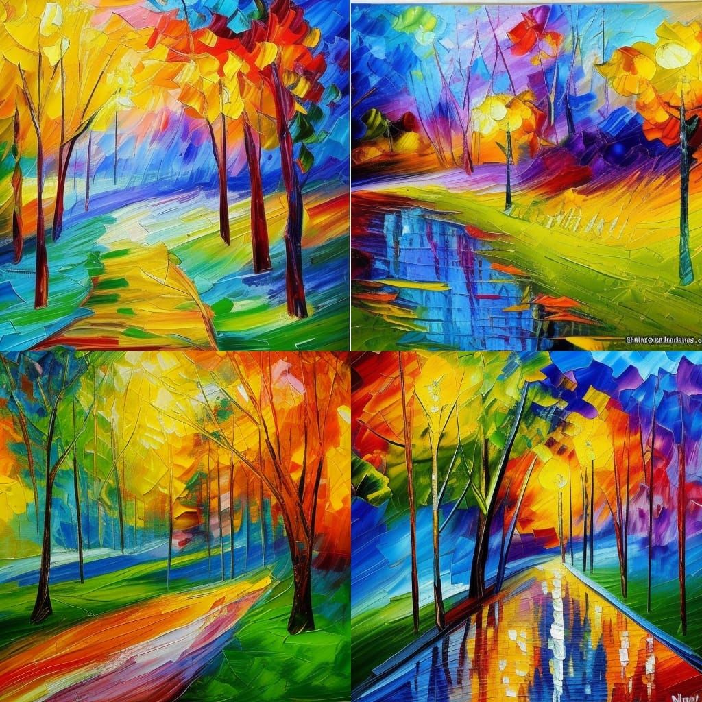 Nature Walk as Therapy: Expressionist Impasto Painting