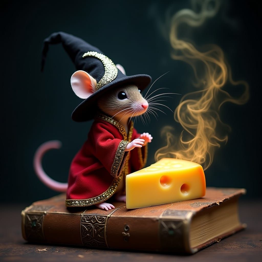 Wizard Mouse Conjures Majestic Cheese