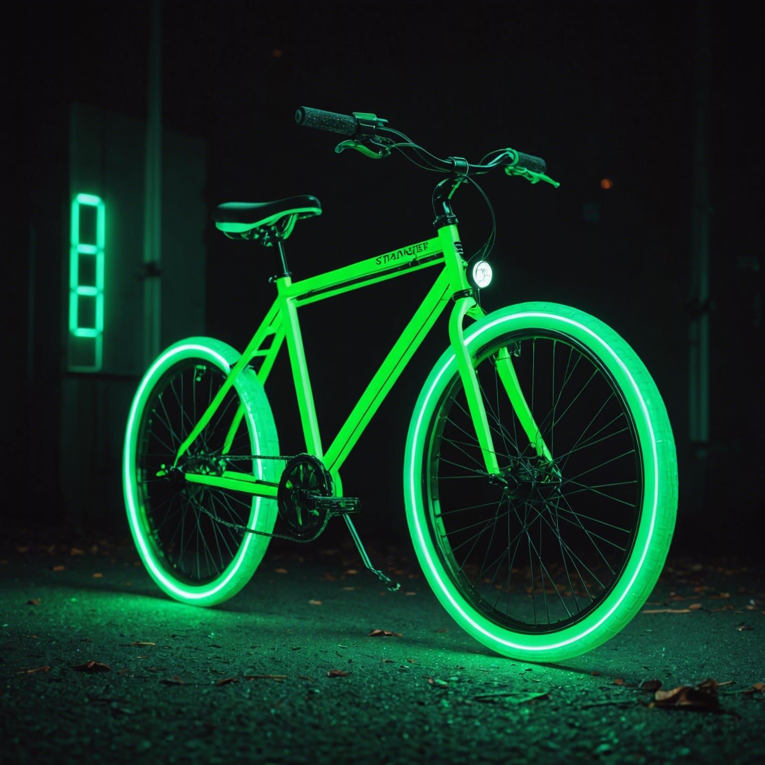 Fluorescent Green Bicycle from Stranger Things Series