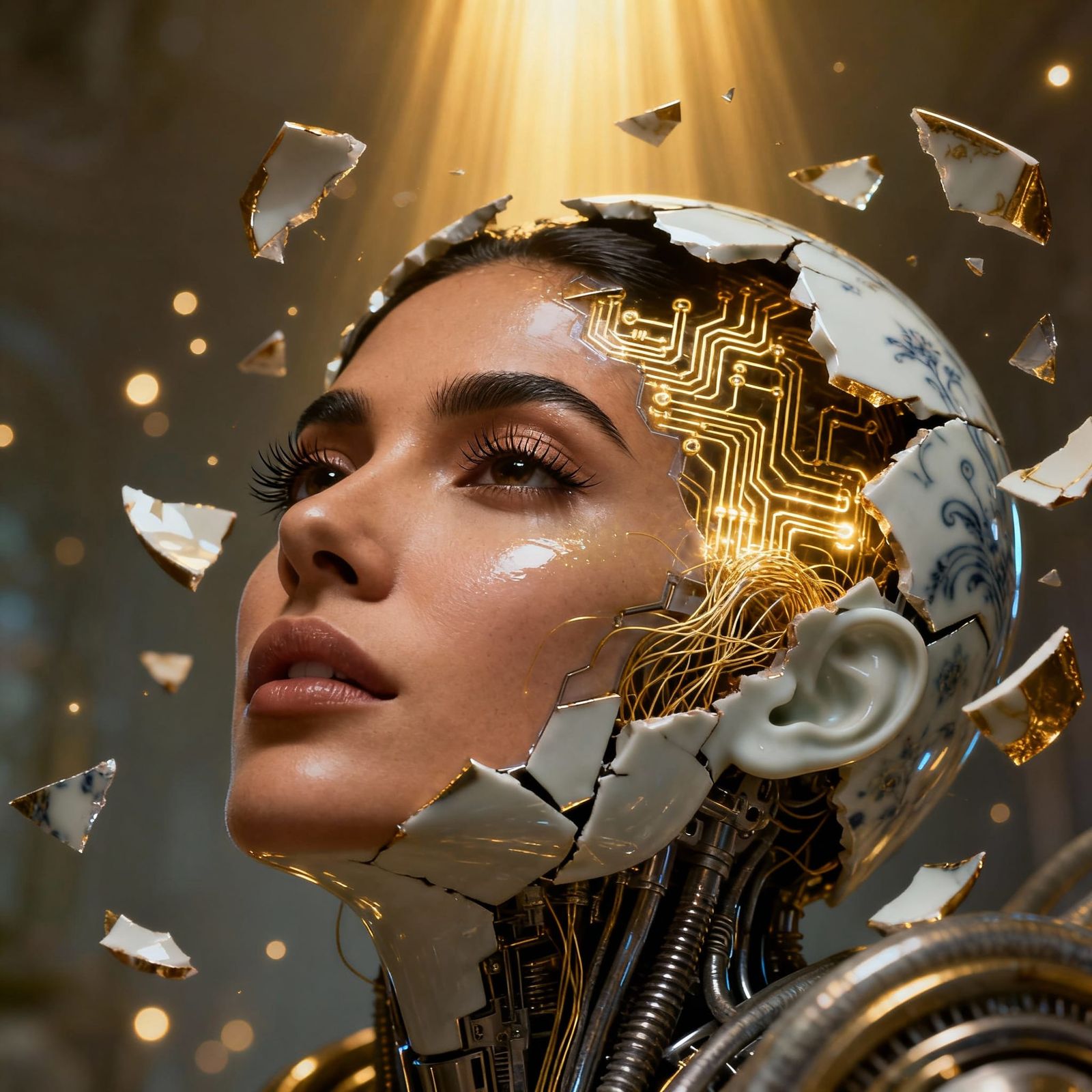 Futuristic Latina Emerges From Shattered Mask