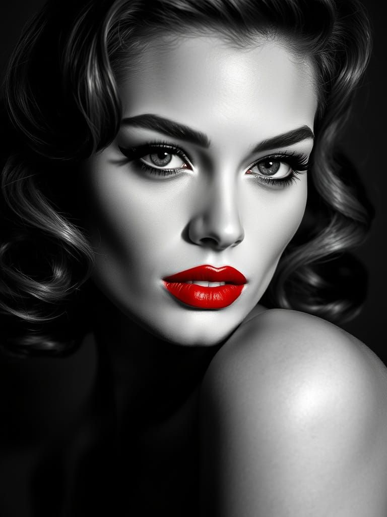 Timeless Hollywood Icon in Monochrome