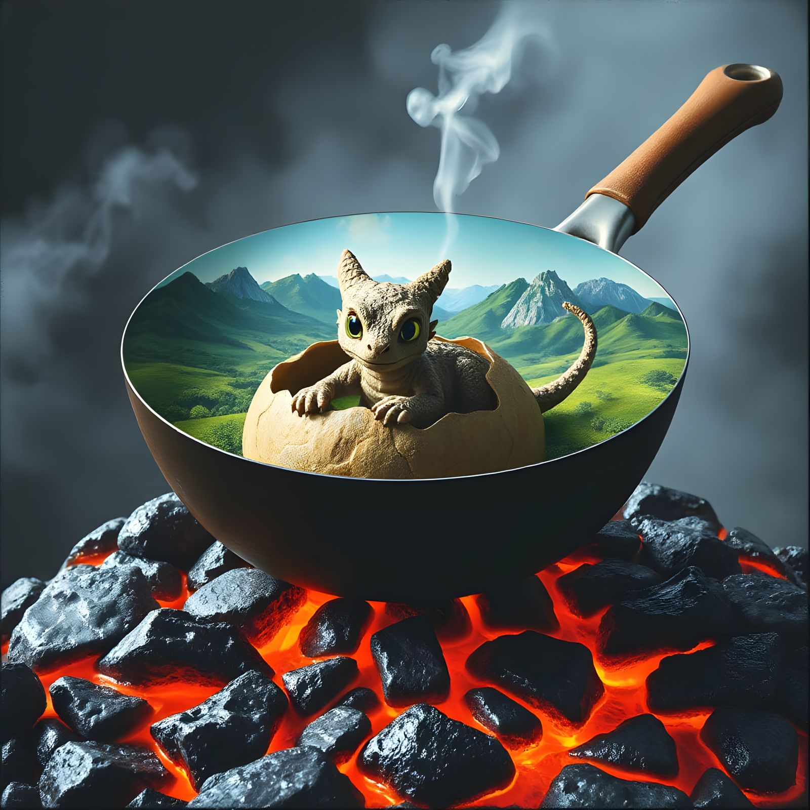 I Filled in the Blanks With: "dragon egg breaking open to re...