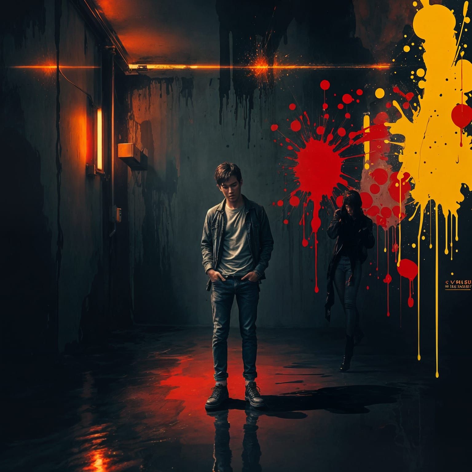 Expressive Splash Art at Quarter After One