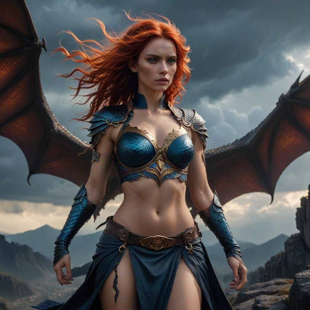 Dragon Mistress in Epic Fantasy Style