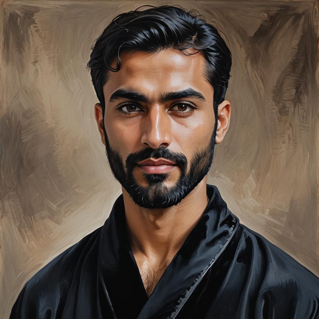 Elegant Portrait of Young Man in Impressionist Style